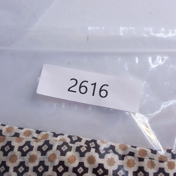 J CREW Womens Top Size 6 Brown Tan Tank Retro Geometric Keyhole Sleeveless - Picture 6 of 6